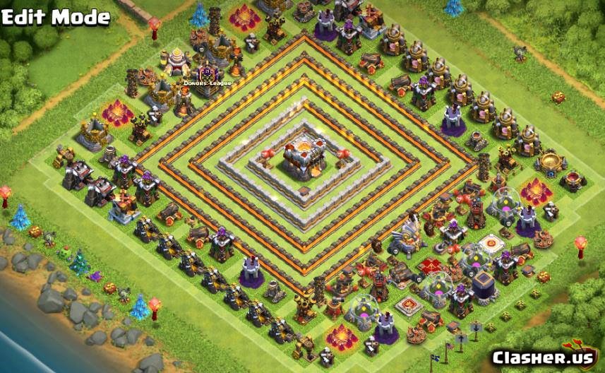 Town Hall TH Trophy Base V With Link Trophy Base Clash Of Clans