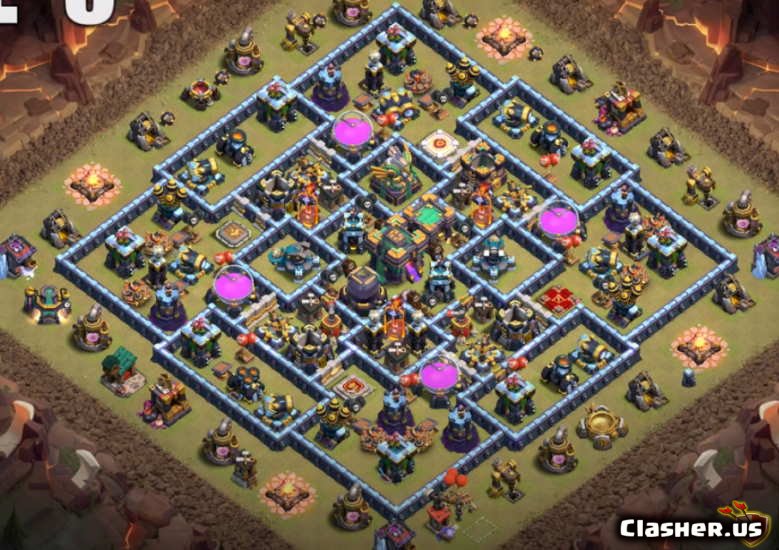 Town Hall Th Farm Trophy Base With Link War