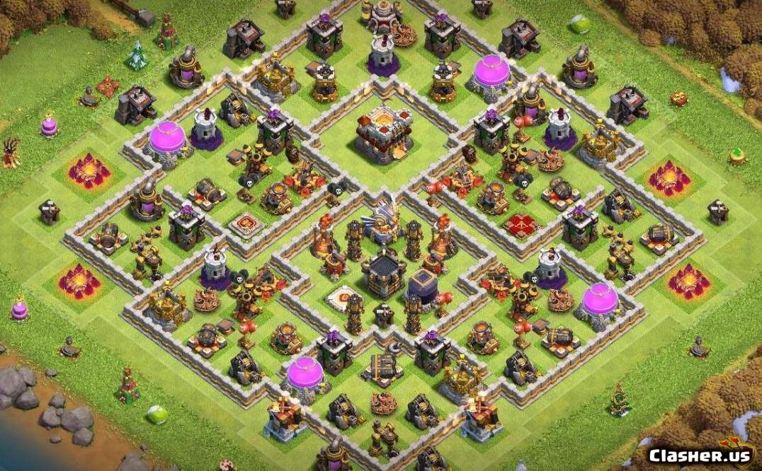 Town Hall Th War Trophy Base With Link Trophy