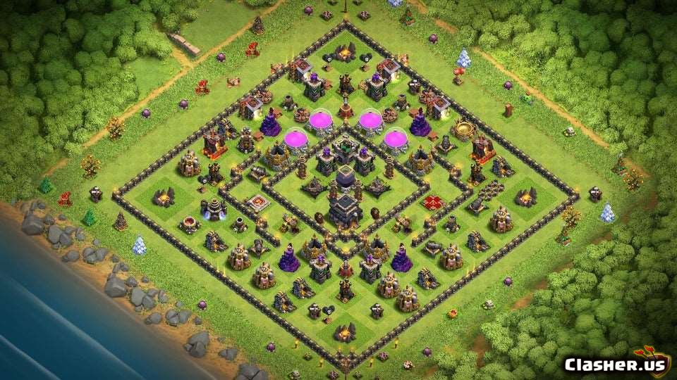 New Best! TH9 Base 2023 with COPY LINK - Town Hall 9 Hybrid Base Design -  Clash of Clans #1007 - YouTube