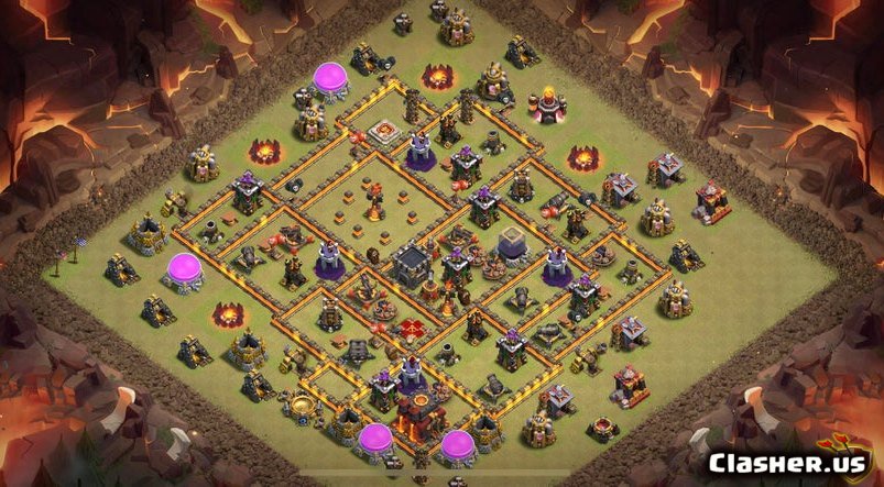 implicit tempo confess Town Hall 10] Th10 war base layout - odd Inferno [With Link] [7-2019] - War  Base - Clash of Clans | Clasher.us