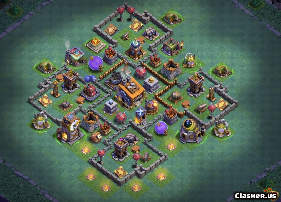 Copy Base Builder Hall 9 a new BH9 base With Link 7-2019 - Clash of Clans.....
