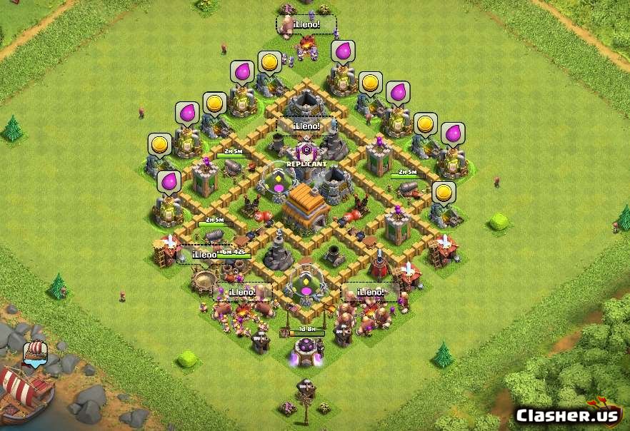 clash of clans th6 base copy