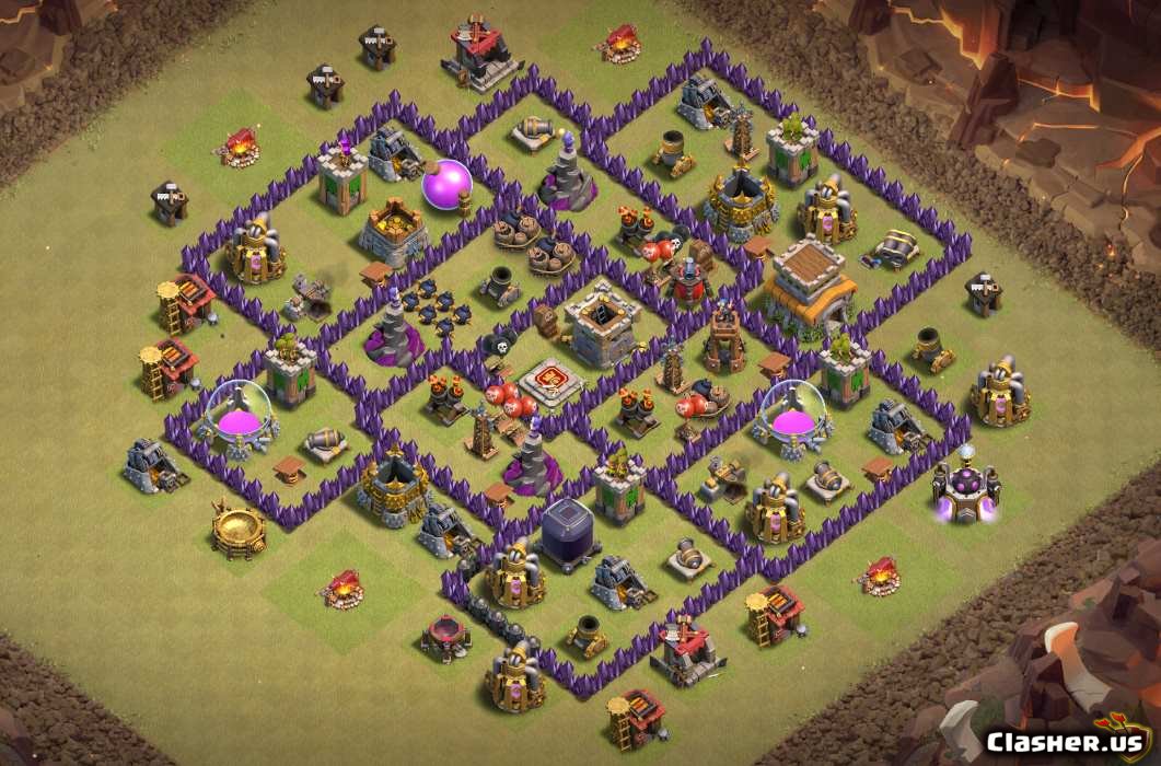 Copy Base Town Hall 8 TH8 war base anti 3 stars With Link 7-