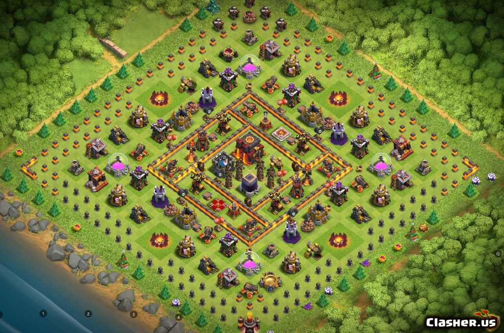 collect obstacles in th10 base,trophy base,th10, th 10, town hall 10,...