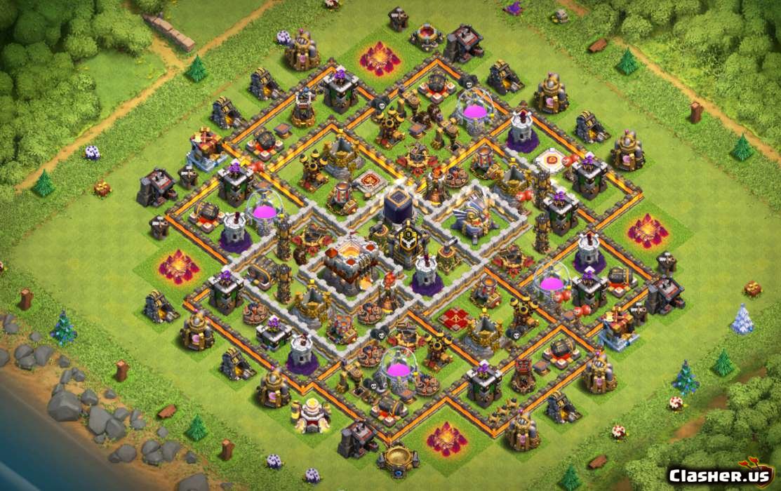 Copy Base Town Hall 11 a best TH11 base With Link 7-2019 - Farming Base - C...