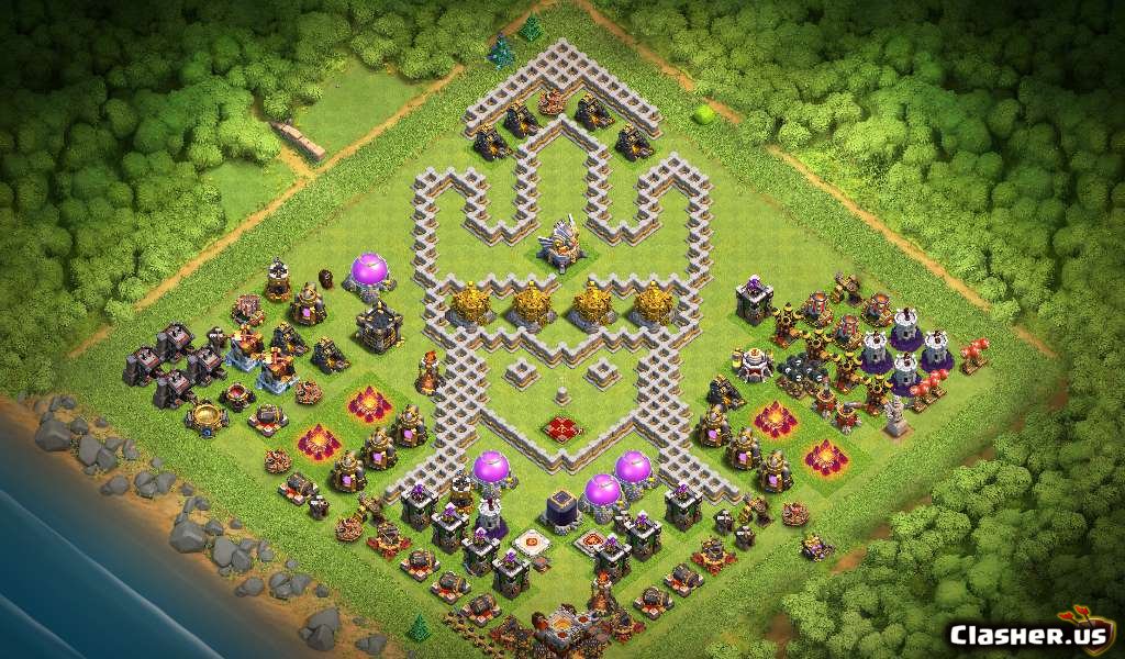 Town Hall 11] Th11 Queen - Fun base [With Link] [7-2019] - Hybrid Base -  Clash of Clans 