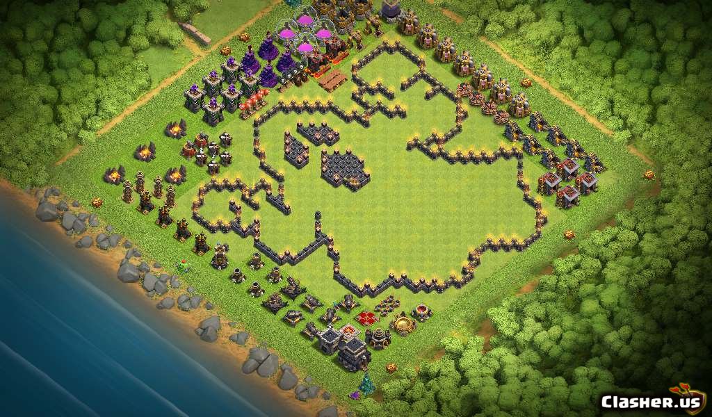 Town Hall 9] Th9 Ghost - Fun progress base [With Link] [7-2019] - Hybrid  Base - Clash of Clans 