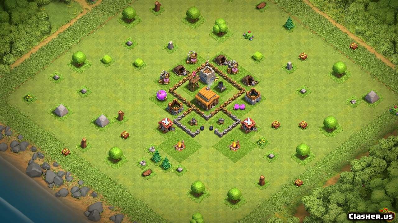 Copy Base Town Hall 3 TH3 best Base With Link 8-2019 - Farming Base...