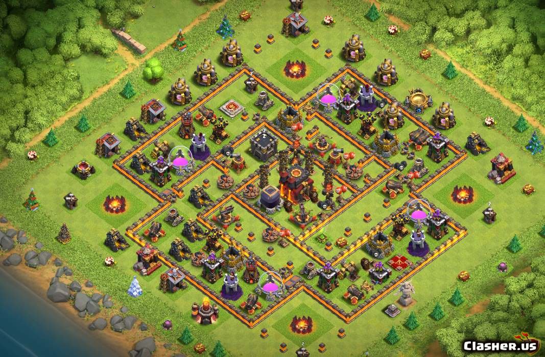 Copy Base [town Hall 10] Th10 Trophy Push Base [with Link