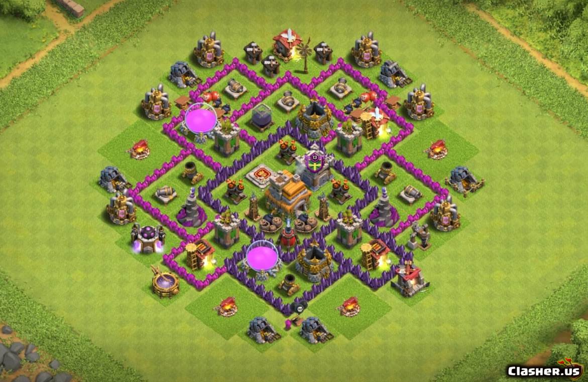 Town Hall 7 Th7 Best Base V8 With Link 9 19 Farming Base Clash Of Clans Clasher Us