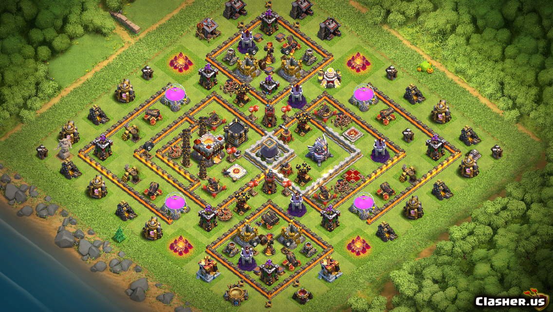 island base for th11, modified it from my previous th10 lay,out,th10 farm/t...