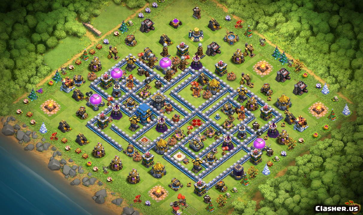 Copy Base Town Hall 12 New TH 12 War/CWL/Legends Base v101 With Link 9-20.....