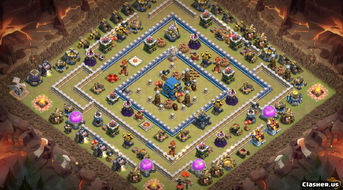 How to destroy this base in COC as I have TH9 max troops - Quora