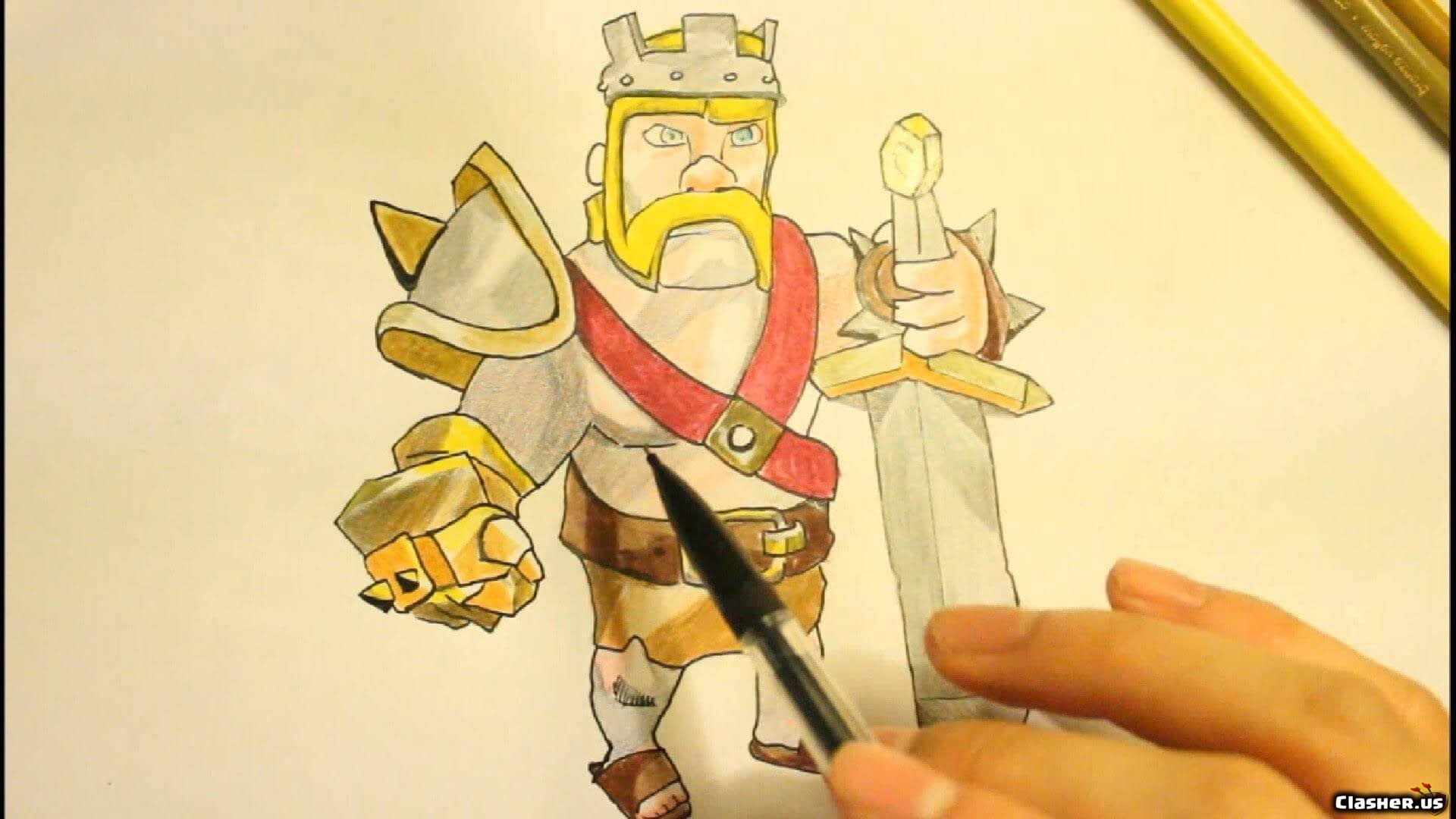 Barbarian King design art - Clash of Clans Wallpapers