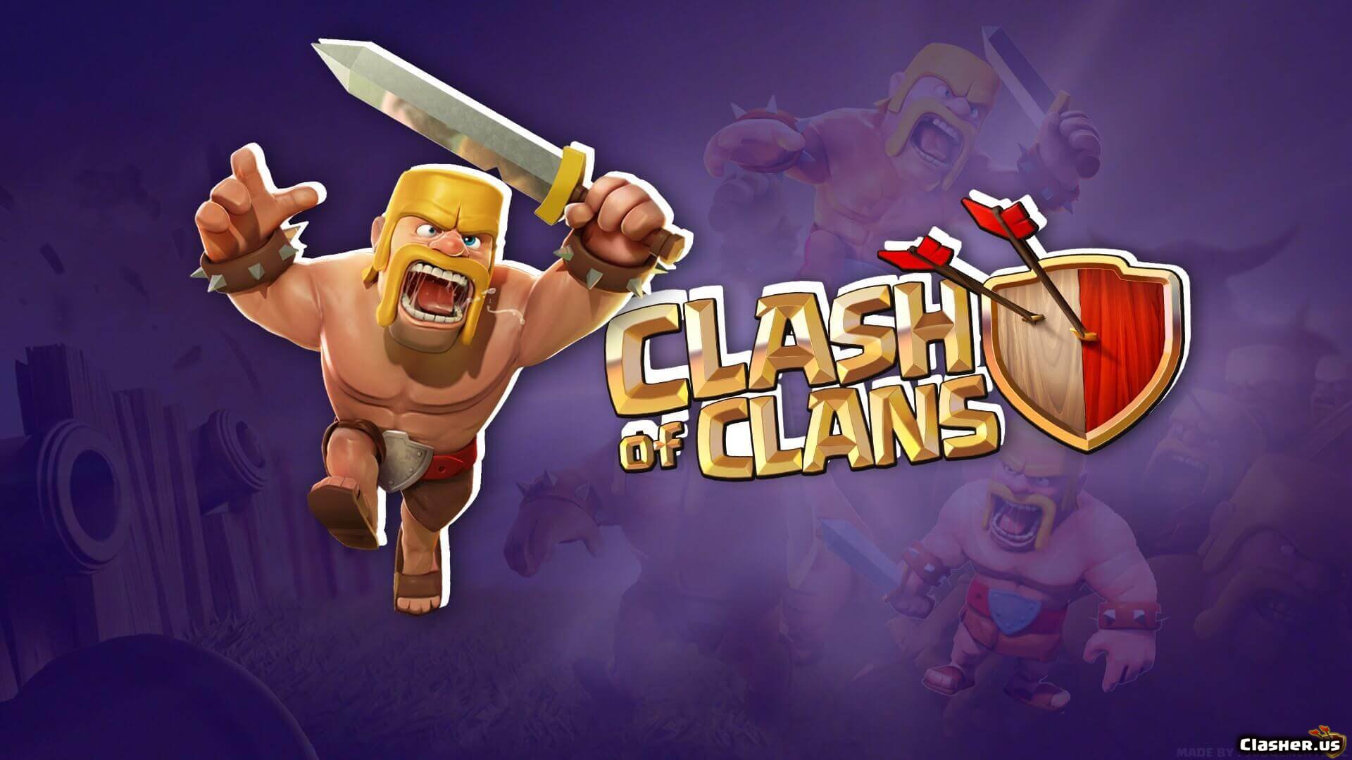 Barbarian Clash Of Clans Logo Clash Of Clans Wallpapers Clasher Us