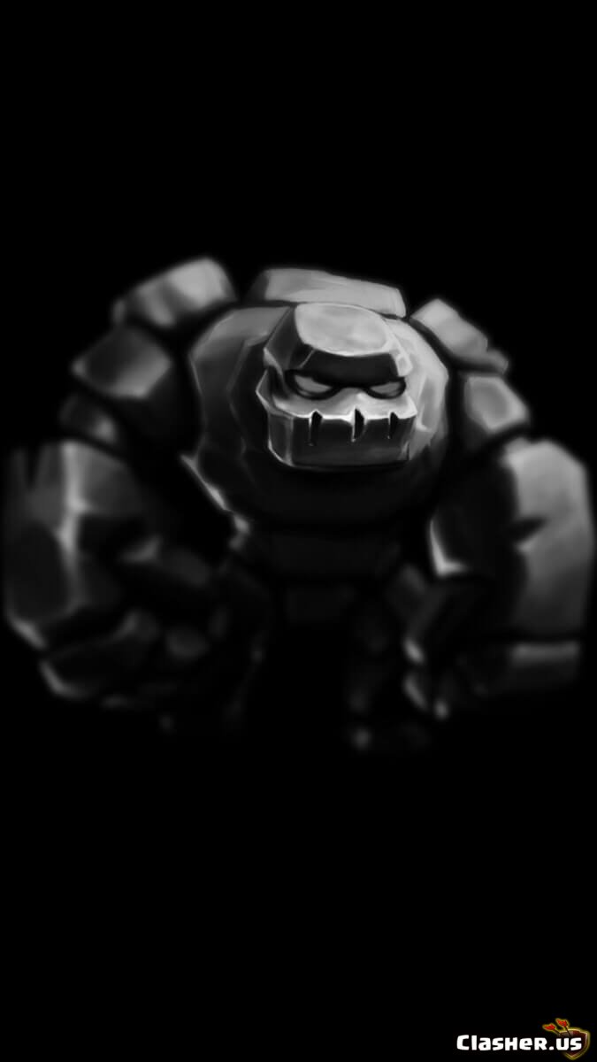 Golem black white - Clash of Clans Wallpapers | Clasher.us