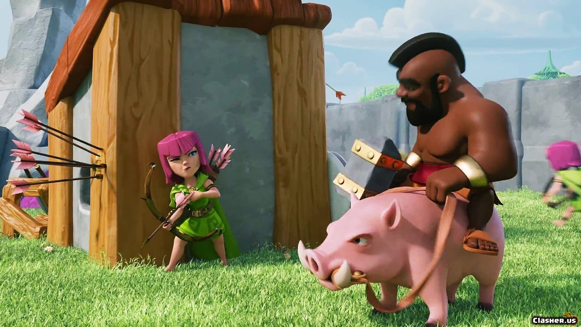 Hog Rider Archer - Clash of Clans Wallpapers 