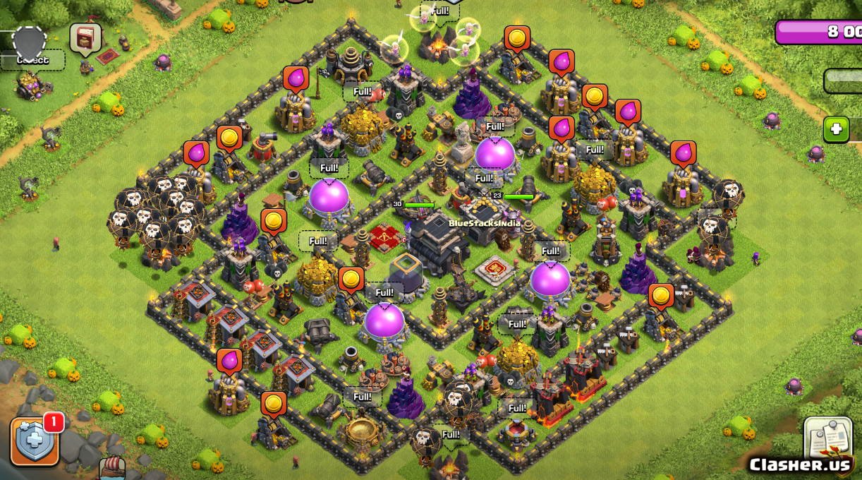 town hall 9 base,town hall 9 maps,coc base links, coc maps links, clash of...