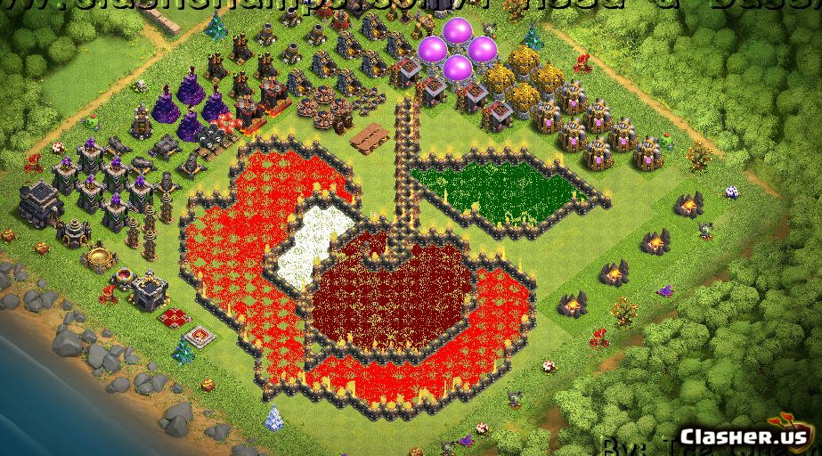 town hall 9 base,town hall 9 maps,coc base links, coc maps links, clash of clan...