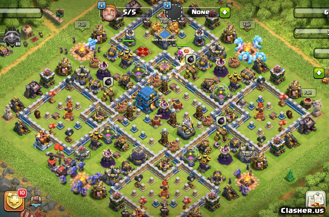 Copy Base Town Hall 12 TH12 War Trophy base v375 - anti 3 stars With Link 1...