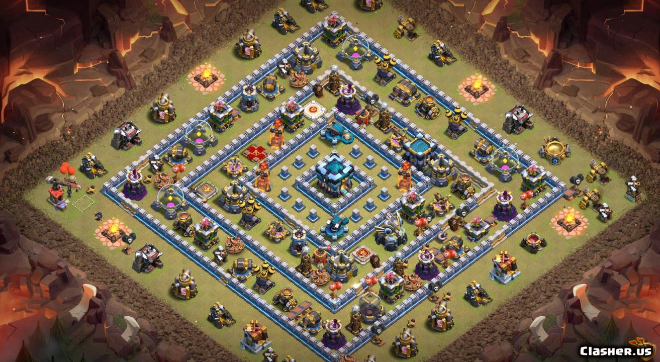 [Town Hall 13] TH13 Trophy/War base v6 - anti 3 stars [With Link] [11