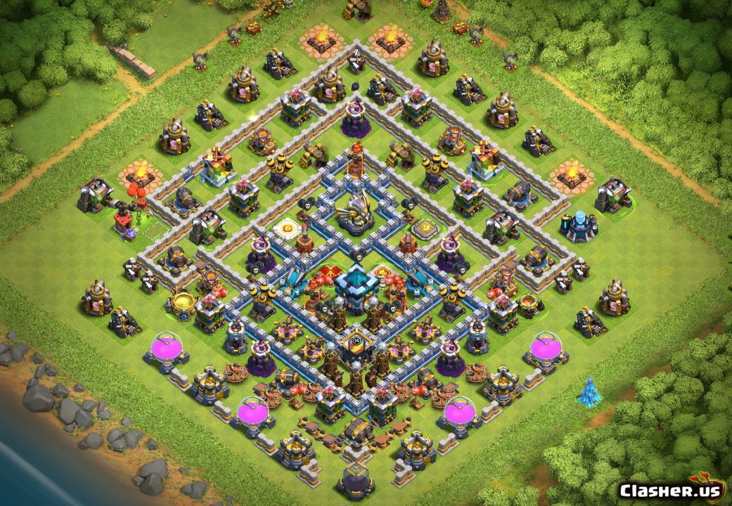 Town hall level 3 trophy base