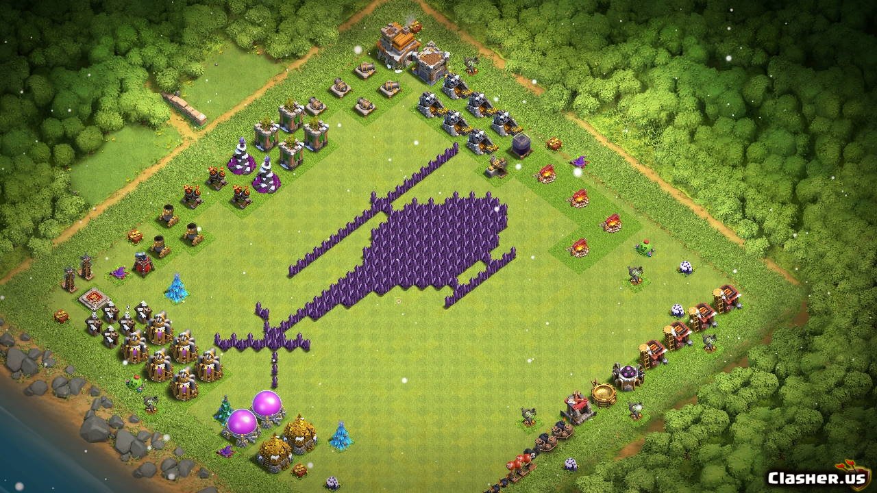 town hall 7 base,town hall 7 maps,coc base links, coc maps links, clash of clan...