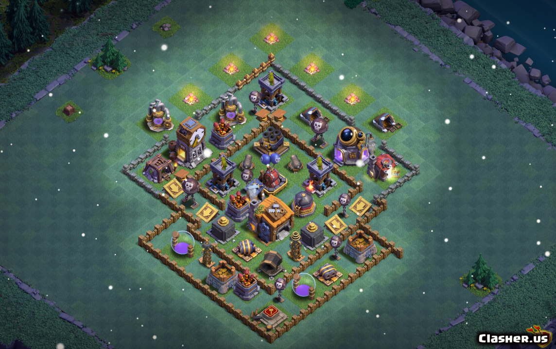 Builder Hall 7 Bh7 Best Base V21 With Link 11 19 Trophy Base Clash Of Clans Clasher Us