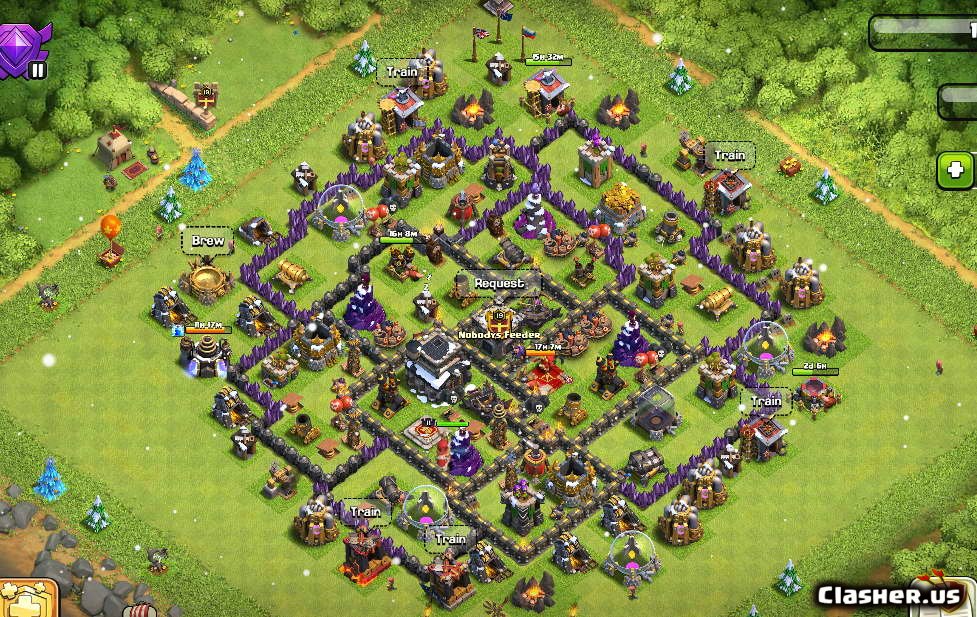 Town Hall 9 TH9 War/Trophy base v94 With Link [11-2019 ...