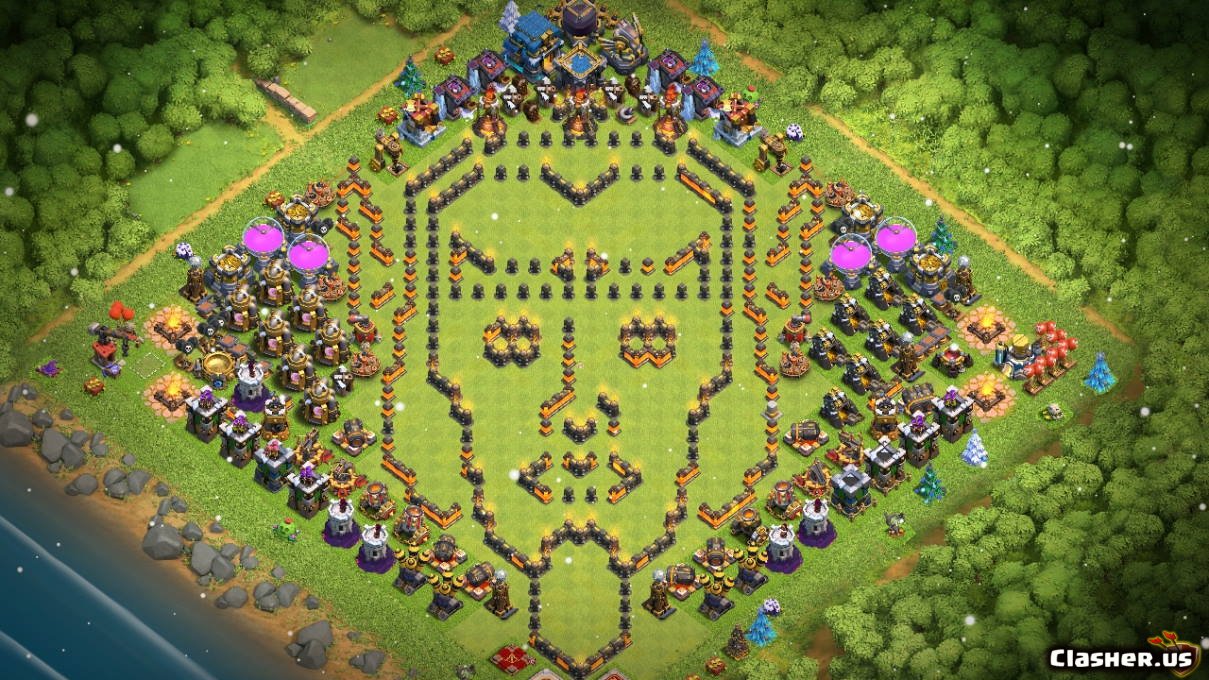 [Town Hall 12] TH12 Fun Troll Progress base - Grand Warden [With Link