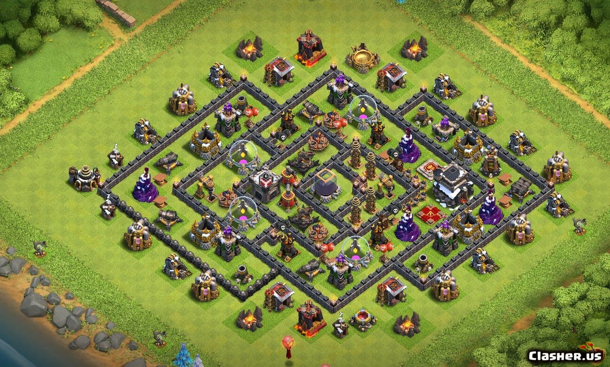 Copy Base Town Hall 9 TH9 Farming/Trophy base v103 With Link 1-2020 - Far.....