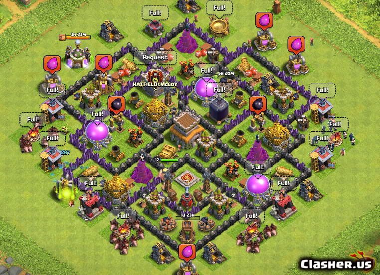 Th 8 Base link. Town Hall 8 Base. Best Village in Clash of Clans.