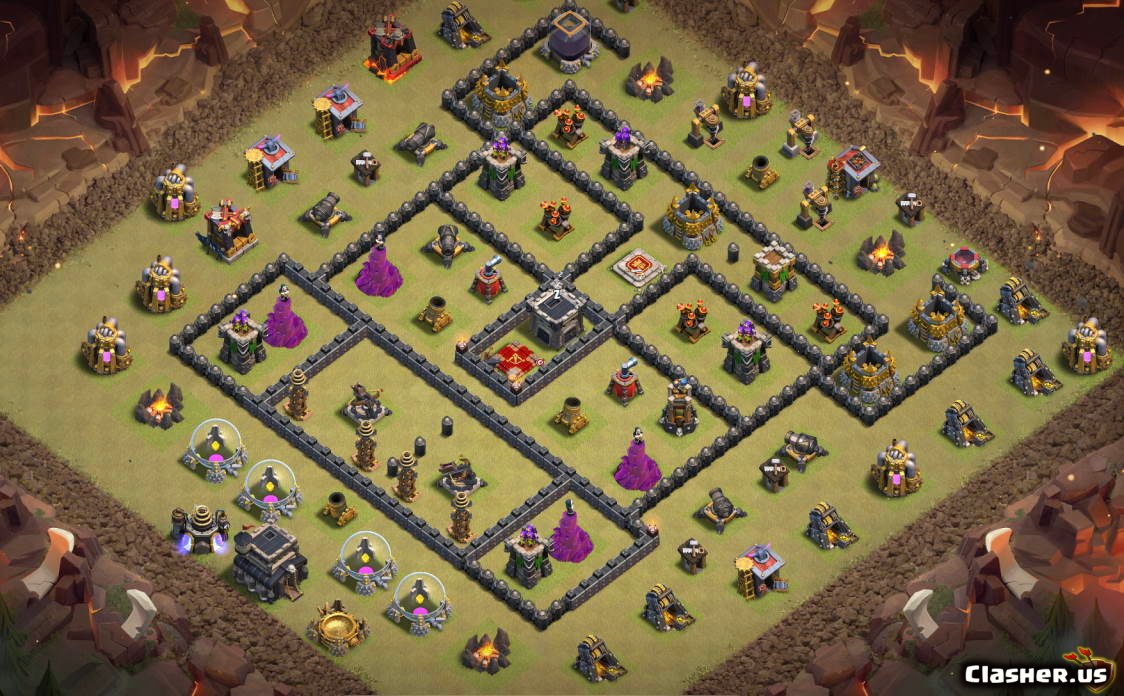 Town Hall 12] TH12 Ring base/ war v144 [With Link] [10-2019] - War Base -  Clash of Clans | Clasher.us