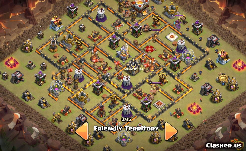 Town Hall 11 TH11 War base #384 With Link 4-2020 - War Base. 