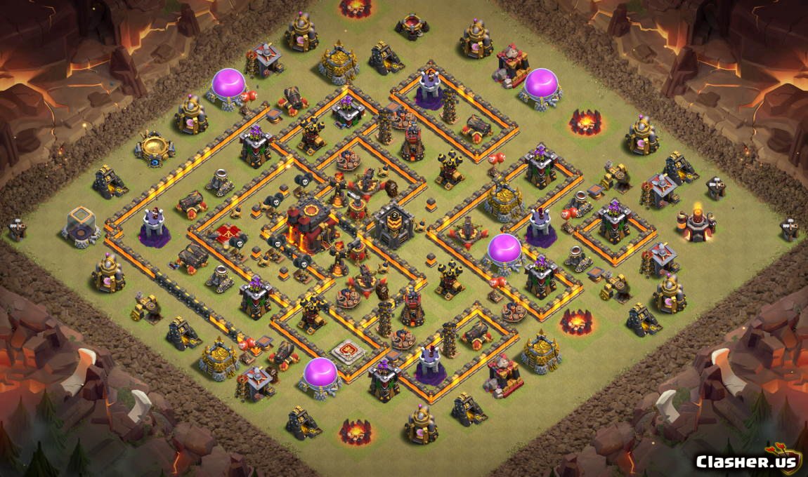 town hall 10 trophy base copy link