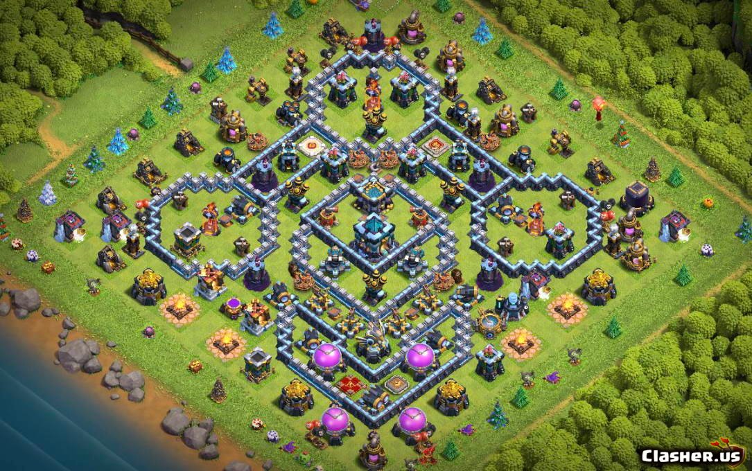 [Town Hall 13] TH13 War/Trophy/CWL base 977 [With Link