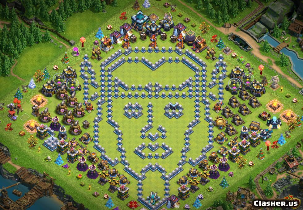 Copy Base [Town Hall 13] TH13 Fun Troll Progress/Upgrade base