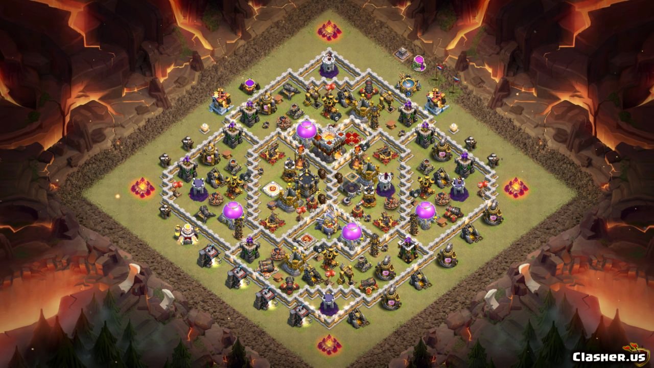 Copy Base Town Hall 11 TH11 War/Trophy/Farm base #645 With Link 6-2020 - .....