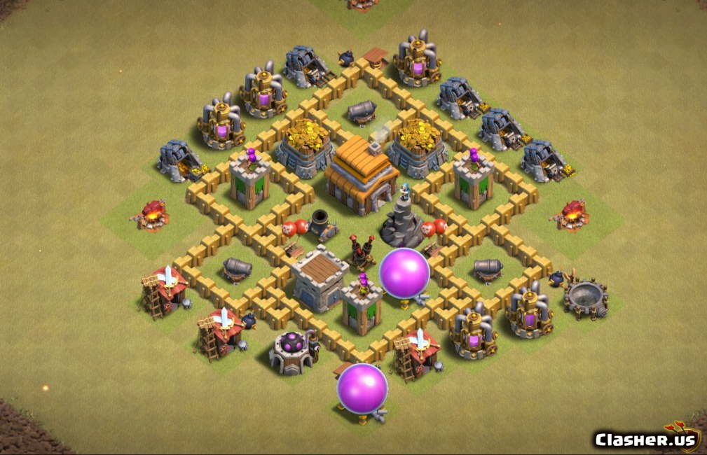 Copy Base Town Hall 5 TH5 War/Trophy base #72 [With Link ...