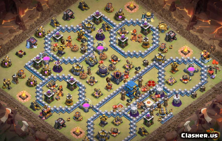 Copy Base [Town Hall 12] TH12 War/Trophy base #662 [With Link] [7-2020