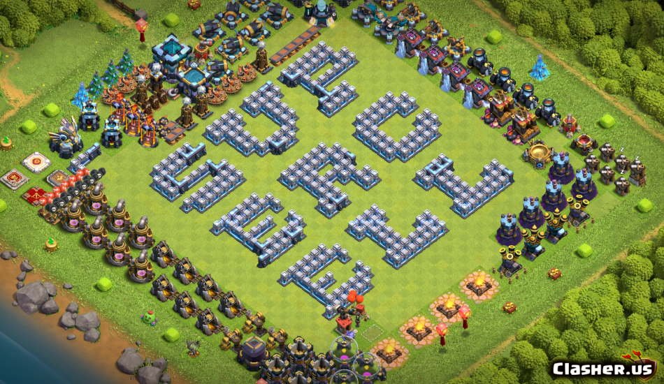 Copy Base [Town Hall 13] TH13 Fun Troll Progress/Upgrade base