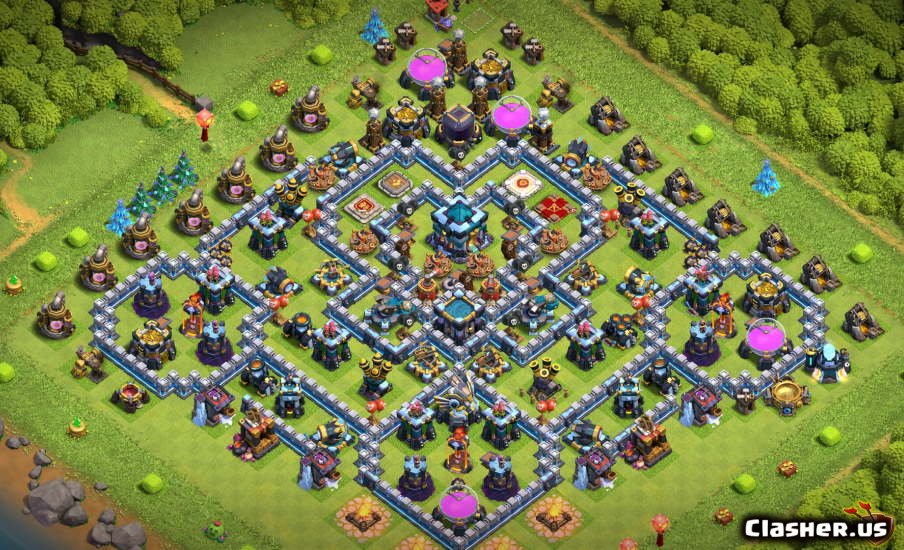 [Town Hall 13] TH13 Trophy/War base v497 [With Link] [2