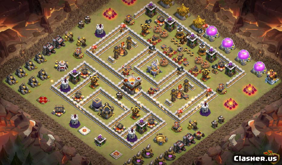 Copy Base [Town Hall 11] TH11 War/Trophy base #904 [With Link] [9-2020