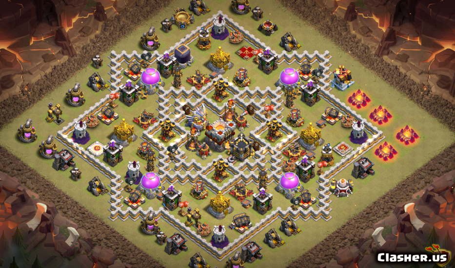 Copy Base [Town Hall 11] TH11 War/Trophy base #913 [With Link] [9-2020