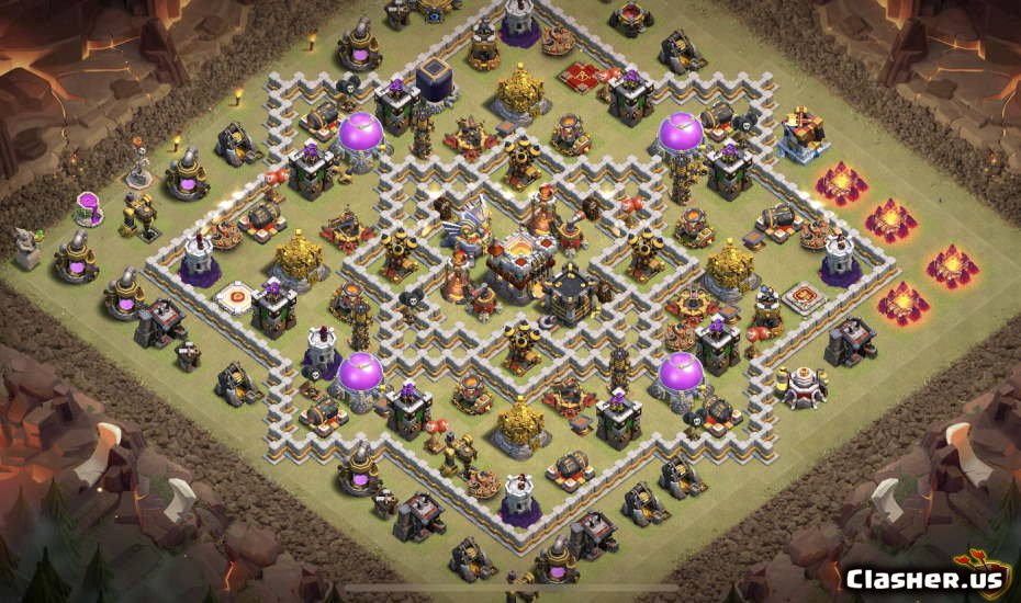 Copy Base [Town Hall 11] TH11 War/Trophy/Hybrid base 927 [With Link] [92020] War Base