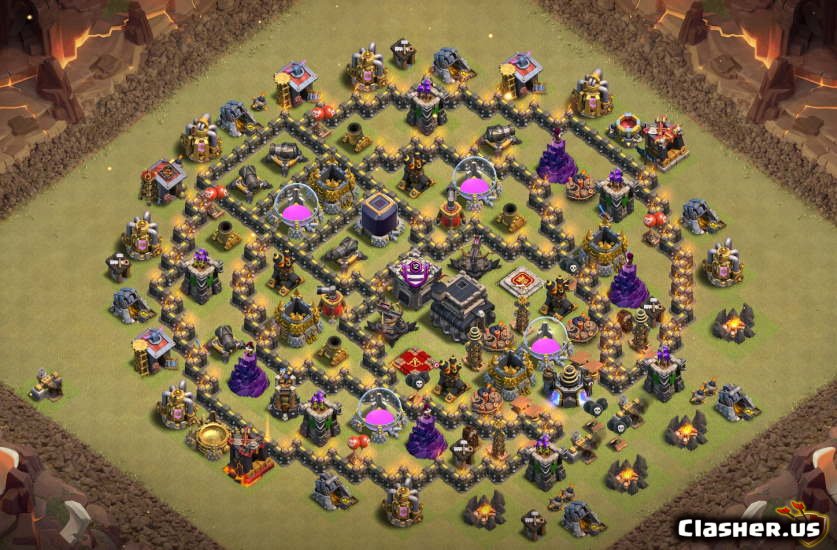 Copy Base [Town Hall 9] TH9 War/Trophy base #492 [With Link] [9-2020