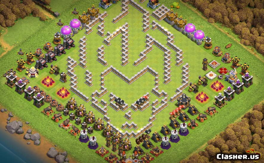 Town Hall 11] TH11 Funny/Trophy base #963 - Son Goku [With Link] [9-2020] -  Progress Base - Clash of Clans 
