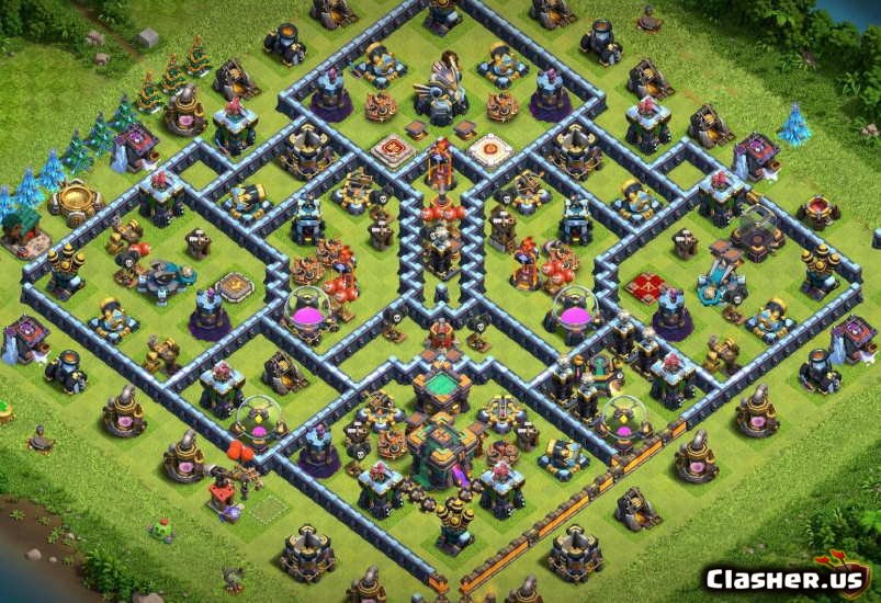 Clash of clans 14. Base 14 th. 14th Level Clash of Clans.