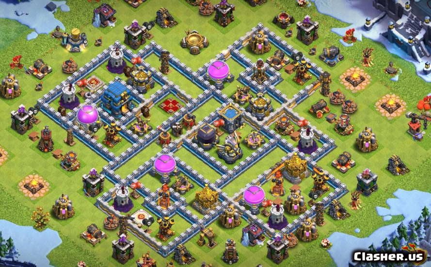 Copy Base Town Hall 12 TH12 War/Trophy base #1082 With Link 4-2021 - War .....